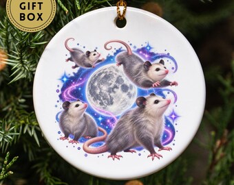 Funny Possum Ornament, Possum Christmas Ornament, Meme Ornament, Possum Moon Ornament, Opossum Gifts, White Elephant Gift, Unique Ornament
