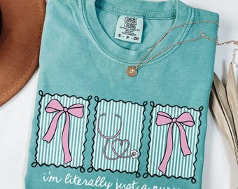 Comfort Colors® Literally Just A Nurse Shirt, Registered Nurse Shirt, Nurse Doodles Shirt, Nursing School Grad Gift, Gift for Nurse, RN Tee