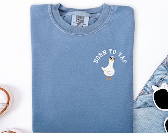 Born to Yap Kids Shirt, Comfort Colors Shirt, Silly Goose Yapper Shirt, Gift for Kids, Professional Yapper Tee