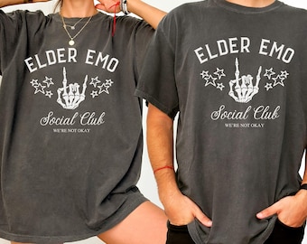 Comfort Colors® Elder Emo Shirt, Comfort Colors Emo Shirt, Emo Clothing, It Was Never A Phase, Emo Forever Shirt, Oversized Goth Emo Tee