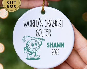 Funny Golf Ornament, Golf Player Christmas Ornament, Golf Team Gift, Golf Coach Gift, Golf Keepsake, Sports Ornament, Athlete Ornament