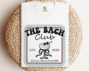 Comfort Colors® Bachelorette Party Shirt, Bride Club Bach Club Shirts, Custom Name Year Bridal Crew Shirt, Bachelorette Weekend Gift For Her
