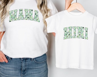 Matching St Patricks Day T-Shirt, Mama Shirt, Mommy and Me Outfit, Mini Shirt Shirt, Matching St Patricks Day, Toddler Shirt, Baby Bodysuit