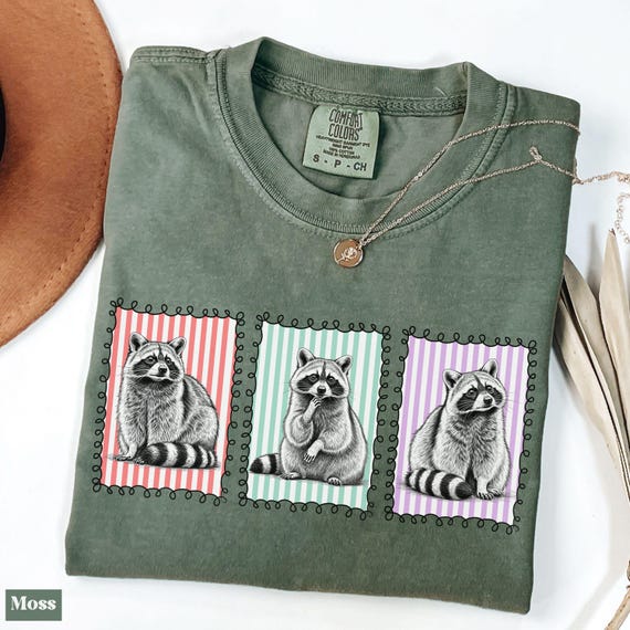 Comfort Colors® Cute Raccoon Shirt, Funny Raccoon Gift for Her, Raccoon Gift for Friend, Racoon Lover Shirt, Trash Panda T-Shirt Gift