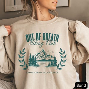 Außer Atem Wandern Club Sweatshirt, lustiges Wandern Crewneck, Geschenk für Wanderer, Geschenk für Camper, Naturliebhaber Sweatshirt, Outdoor Crewneck Geschenk