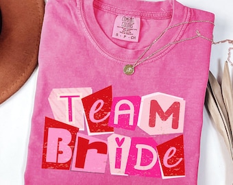 Comfort Colors® Team Bride Shirt, Bachelorette Party Shirts, Bride T-Shirt, Wedding Tee, Bridal Party Gift, Team Bride Tee