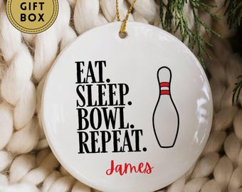 Bowling Ornament, Funny Bowling Christmas Ornament, Bowler Gift, Bowling League Gift, Bowling Lover Ornament, Holiday Tree Decor