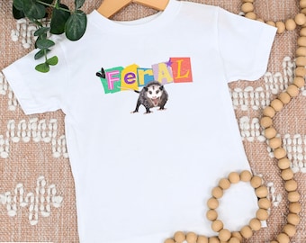 Funny Feral Toddler Shirt, Possum Shirt for Kids, Funny Possum Shirt