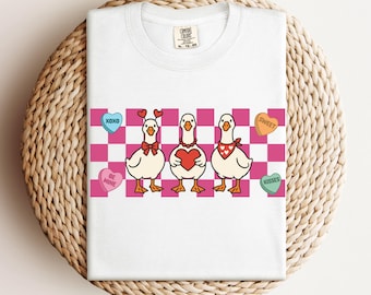 Camiseta de San Valentín con diseño de ganso de Comfort Colors®, divertida camiseta de San Valentín, divertida camiseta de ganso, bonito regalo para amantes de los gansos, regalo para ella