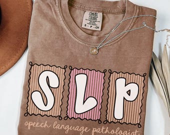 Shirt logopedie Comfort Colors®, shirt SLP, shirt SLPA, shirt logopedie, shirt logopedie, cadeau voor logopedist, T-shirt spraak, schattige shirt SLP
