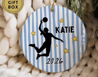 Volleyball Ornament, Custom Volleyball Player Christmas Ornamentt, Volleyball Team Gift for Girl Daughter Teammate, Player Name Coach Gift