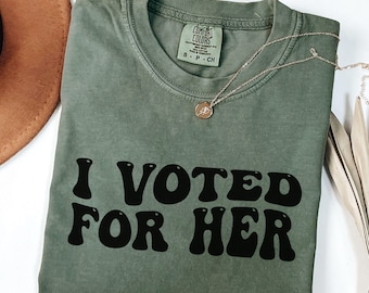 T-shirt Comfort Colors® J'ai voté pour elle, Don't Blame Me J'ai voté pour elle, T-shirt anti-Trump, T-shirt Kamala 2024, T-shirt politique amusant
