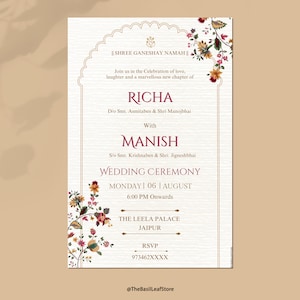 Hinduistische Hochzeitseinladungskartenvorlage als hinduistische Hochzeitseinladungskartenvorlage, indische Hochzeitseinladungskarte für hinduistische Hochzeitszeremonie