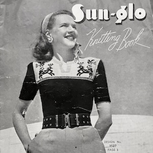 Sun Glo Knitting book series 104 Vintage 1940s Knitting Patterns