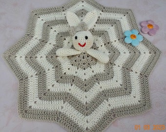 Bunny Crocheted Lovey Baby Blanket et Blanket seulement