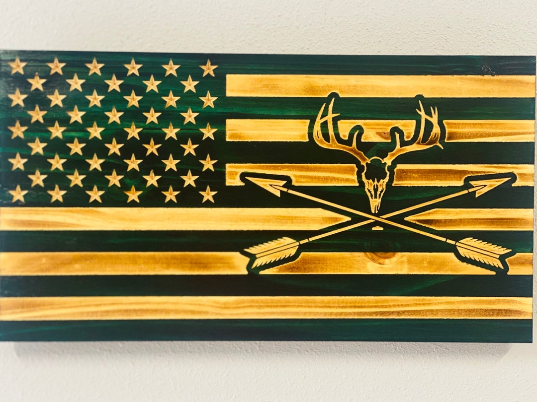 Rustic Wooden Deer Hunting Flag - Etsy