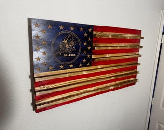Seabees Challenge Coin Holder, Navy Seabees Coin Display Flag, US Navy Coin Holder, Seabees Gift, Military Coin Holder