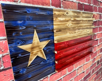 Texas Challenge Coin Holder, Texas Flag Coin Display, Military Coin Holder Flag, Texas Veteran Gift, Coin Rack Wall Display