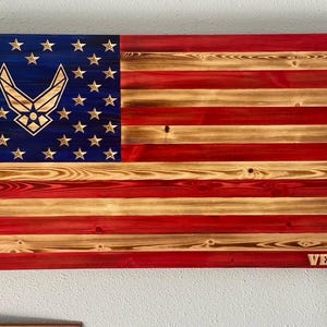 U.S. Air Force Led Sign, Air Force Wood Sign With Light, Air Force