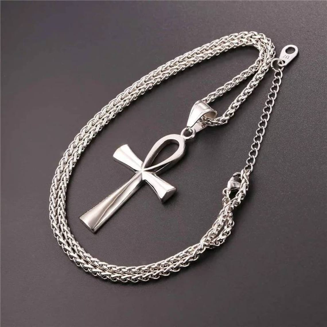 Egyptian Ankh Necklace Men's Stainless Steel Coptic Ankh Etsy