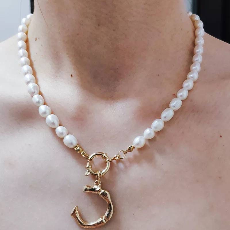 Organic Mother Pearl Sieraden Kettingen Kralenkettingen Natural Pearl Necklace Fresh Water Pearl Choker Pre Order Gift for Mom Mother's Day Gift Gifty for Her 
