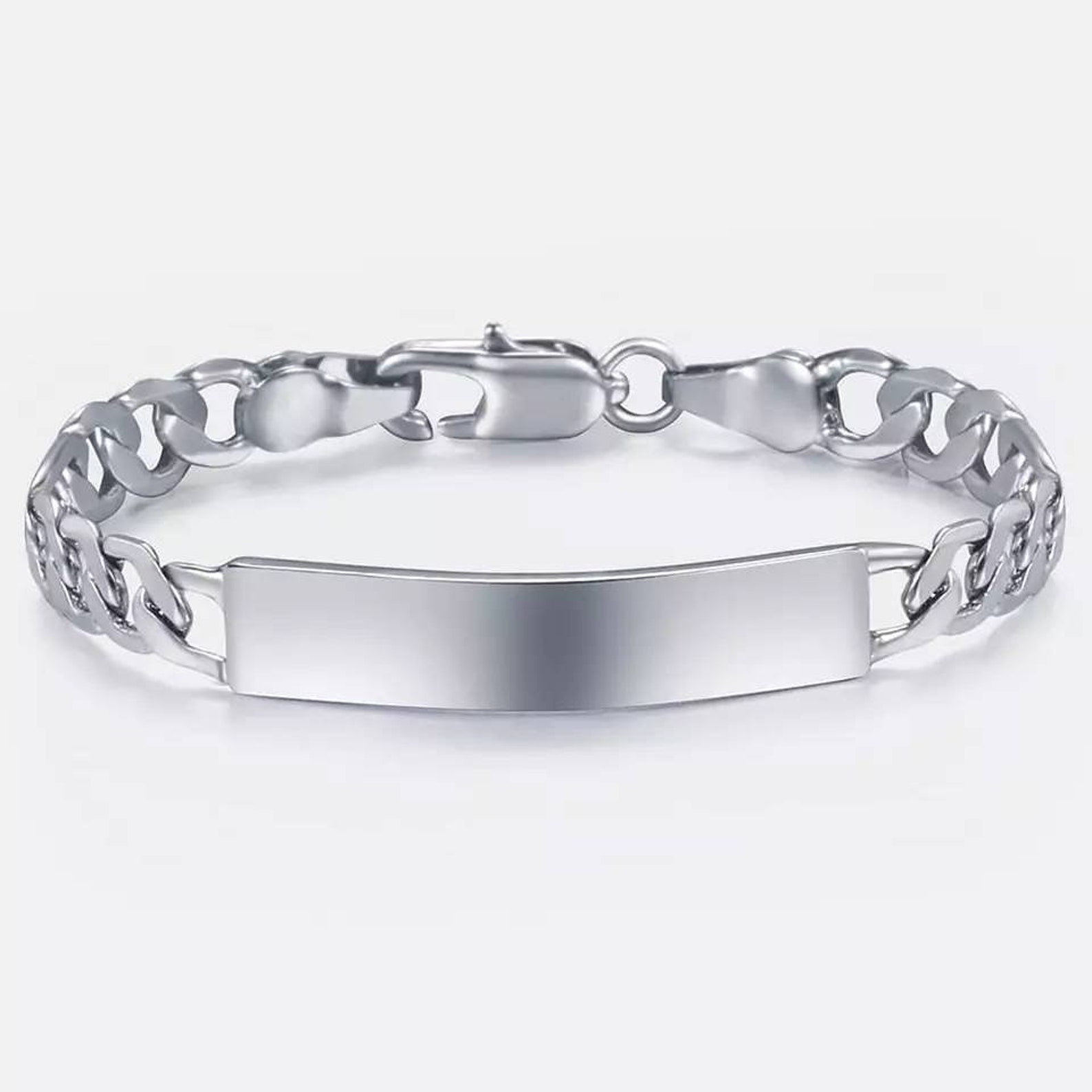 Baby Name Bar Id Bracelet Baby Gift Hand Stamp Your Baby Name Etsy