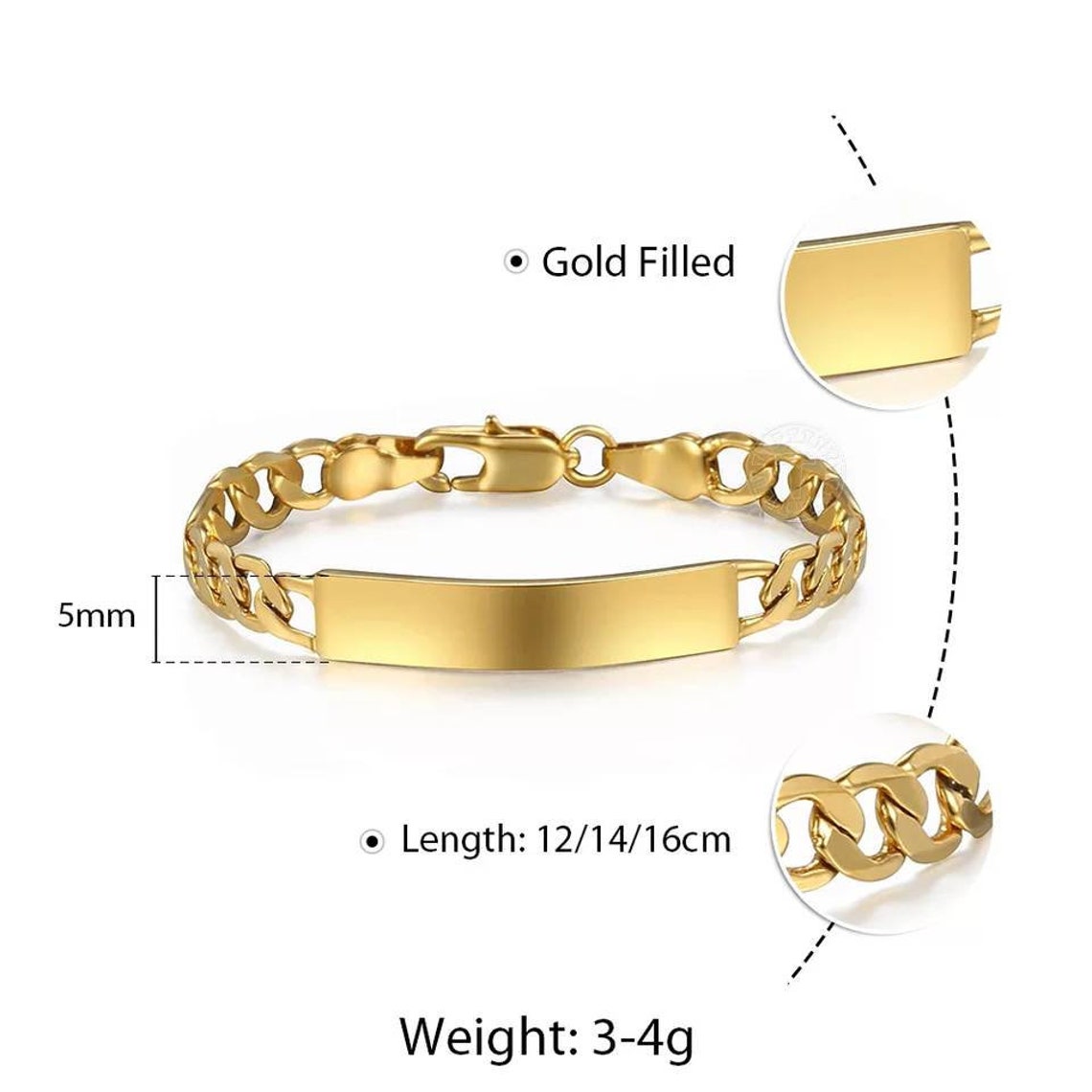 Baby Name Bar Id Bracelet Baby Gift Hand Stamp Your Baby Name Etsy