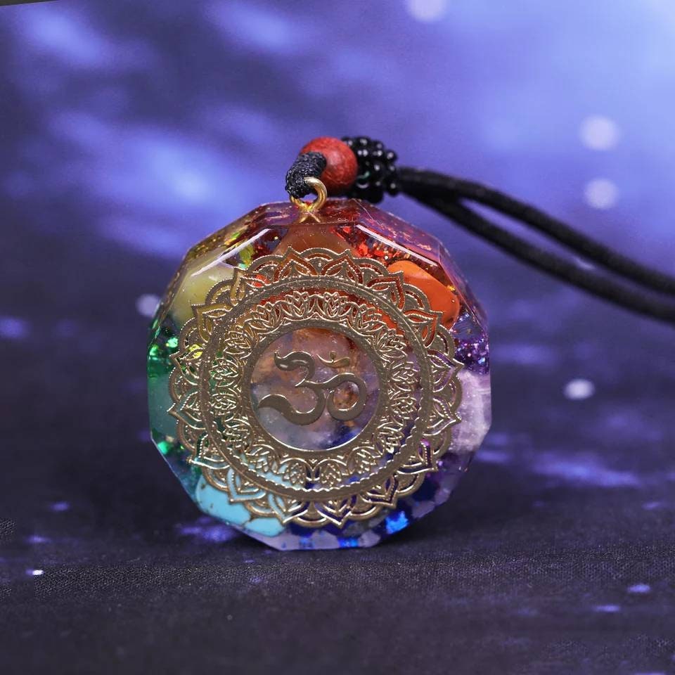 Orgonite Pendant Om Symbol Necklace Chakra Healing Energy - Etsy