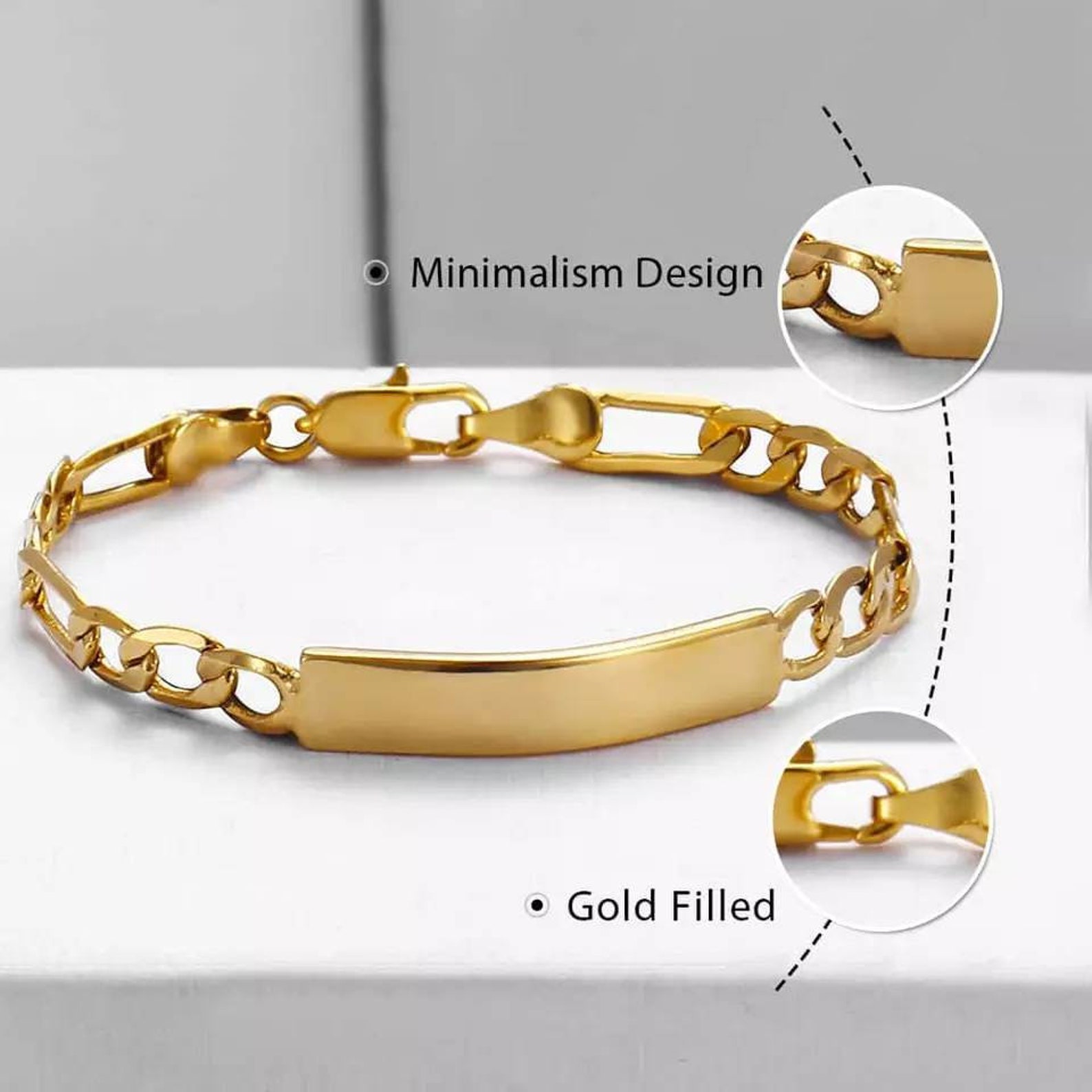 Baby Name Bar Id Bracelet Baby Gift Hand Stamp Your Baby Name Etsy