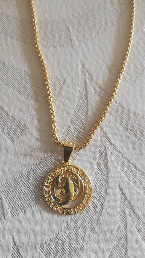 Halskette Löwe Sternzeichen Horoskop Anhänger Bronze Kette Schmuck Geschenk 