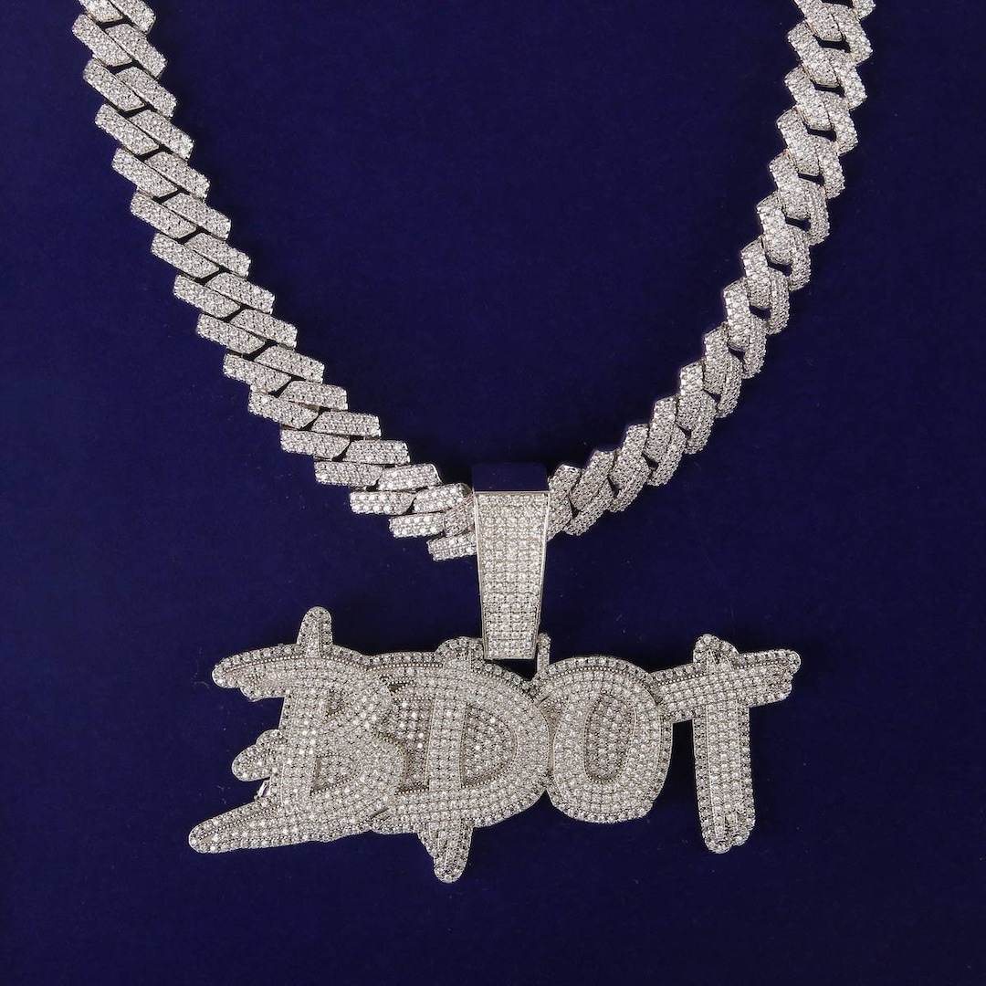 Custom Name Necklace Iced Out Pendant Hip Hop Jewelry - Etsy