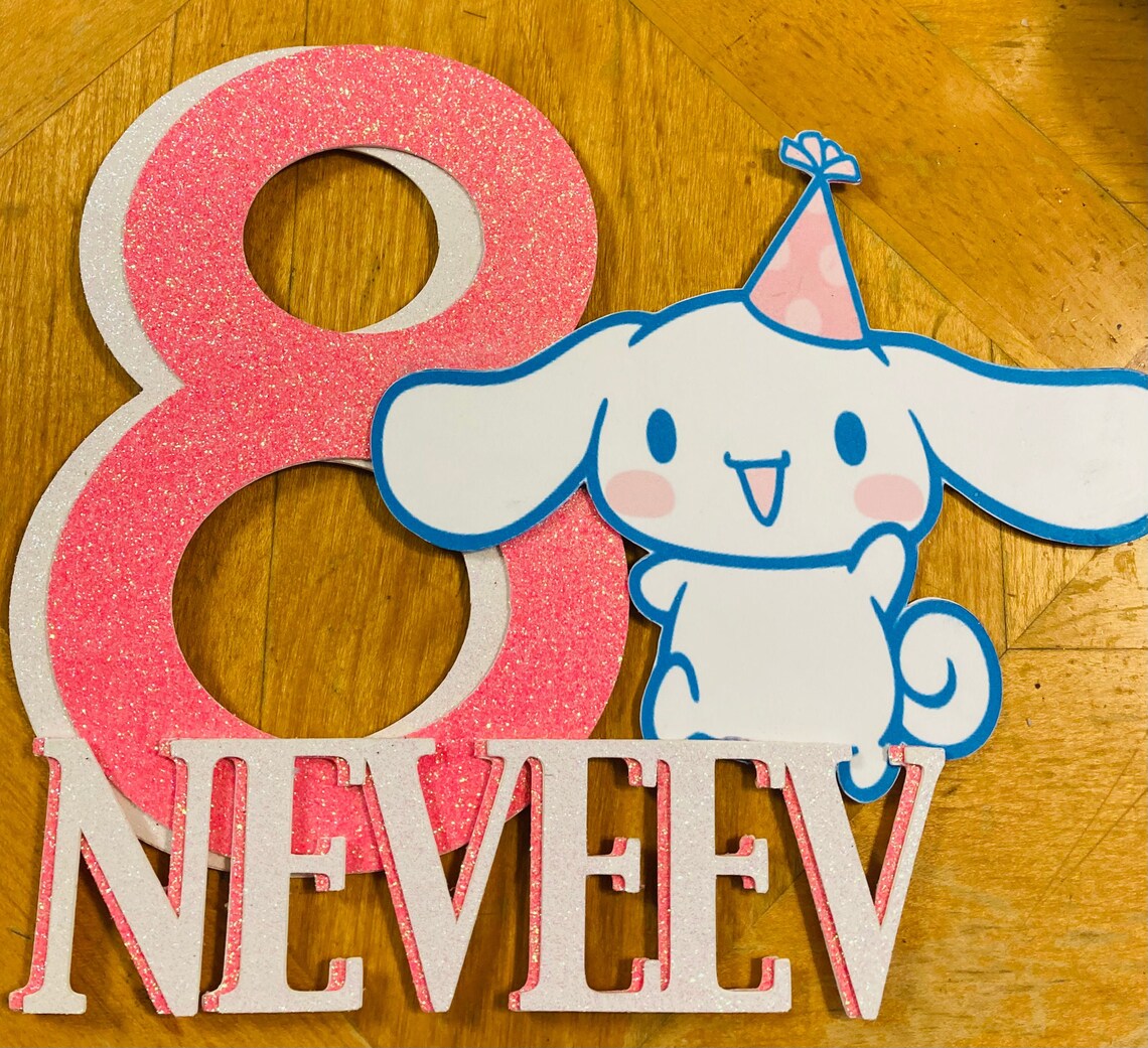 Cinnamoroll Personalized Cake Topper Etsy Ireland