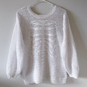 The Skeleton Sweater Crochet Pattern Filet Crochet Digital Pdf Only - Etsy