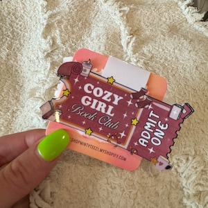 Cozy Girl Book Club Magnetic Bookmark