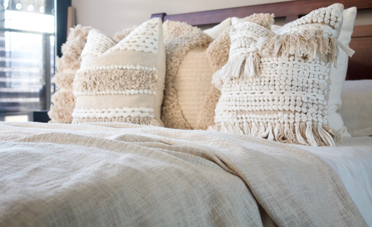 Boho Chic Sofa/couch/ Bed Throw Weighted Heavy Throw Blanket Etsy