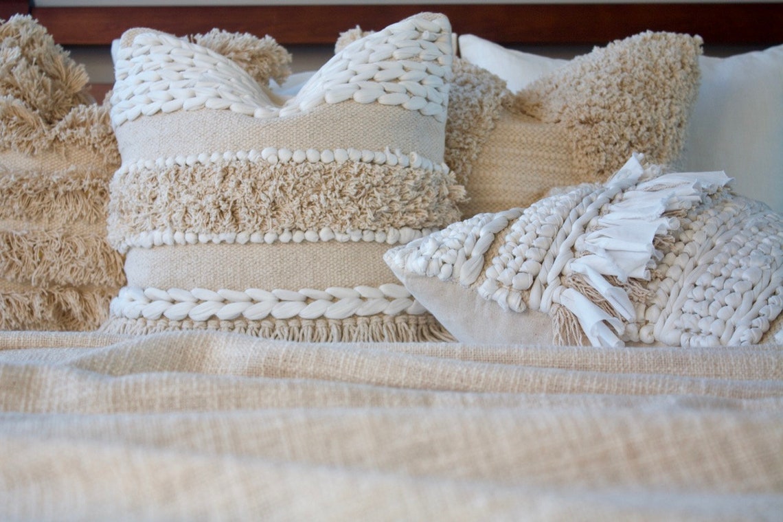 Boho Chic Sofa/couch/ Bed Throw Weighted Heavy Throw Blanket Etsy