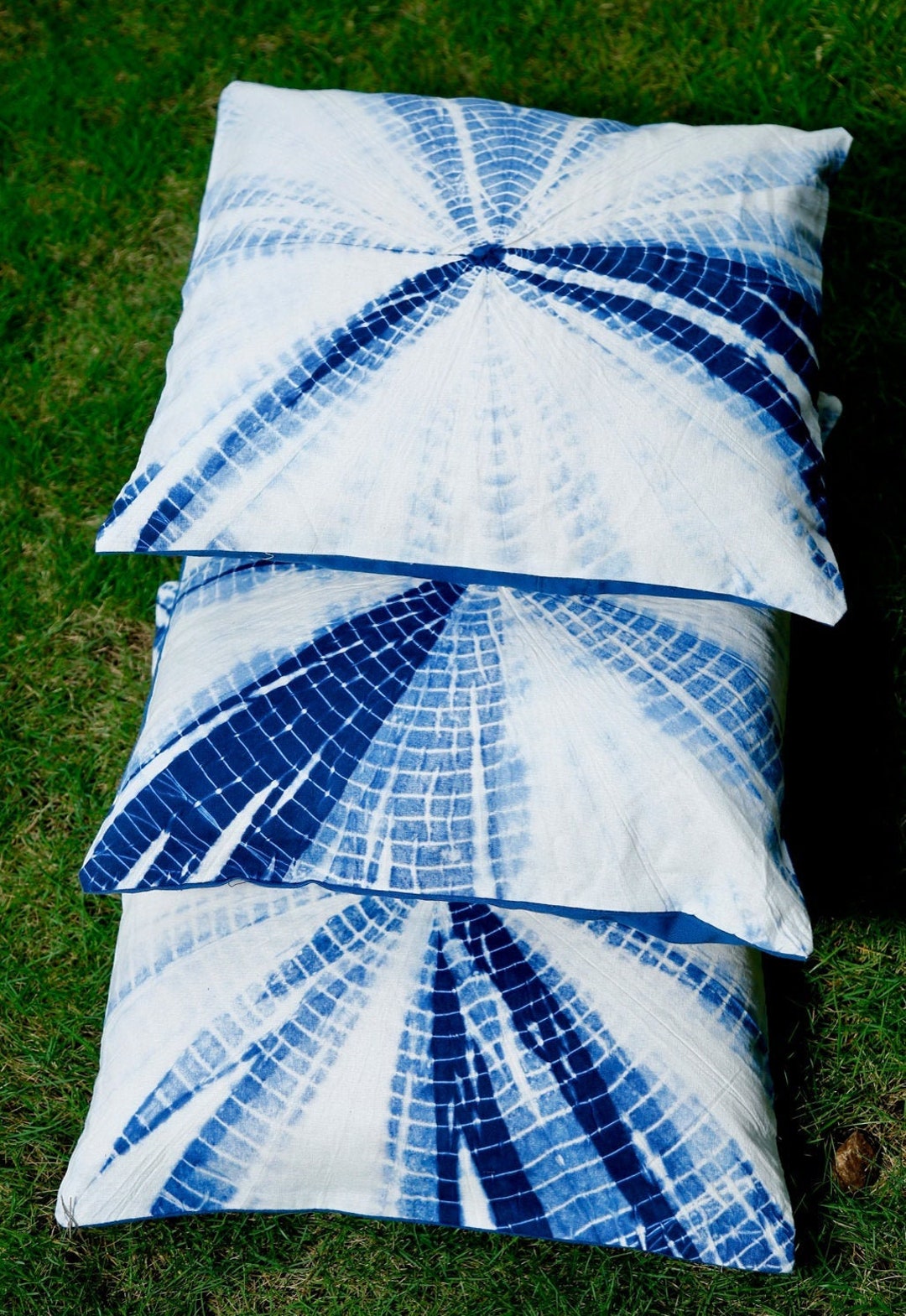 Indigo Blue Tie Dye Cushion Covers Handmade Natural Cotton Etsy Australia