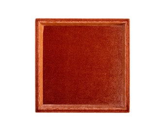 Red Brown Square Velvet Display