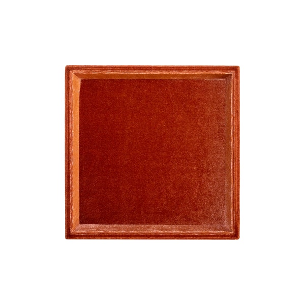 Red Brown Square Velvet Display