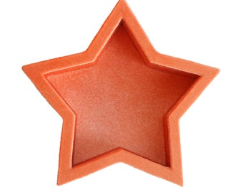 Orangefarbenes Stern-Samt-Display