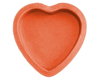 Orange Heart Velvet Display
