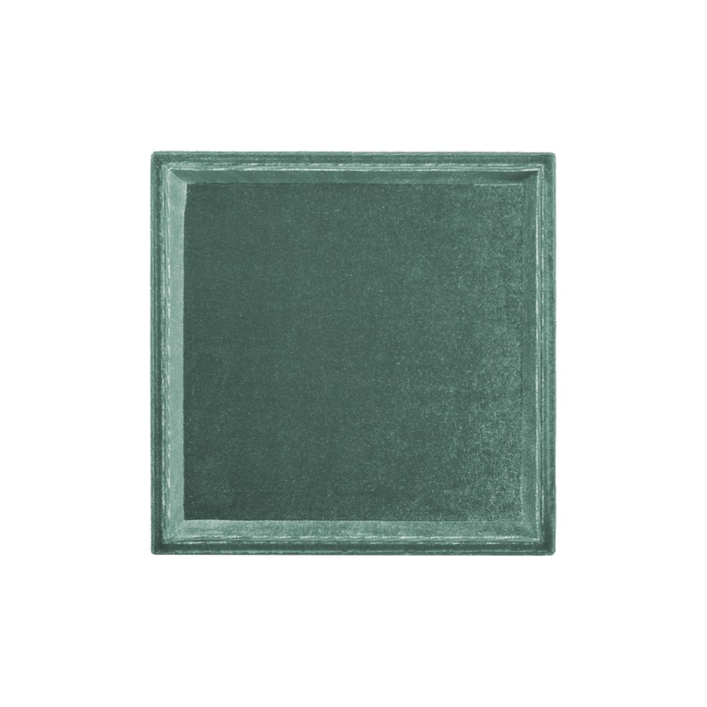 Sage Green Square Velvet Display zdjęcie 1