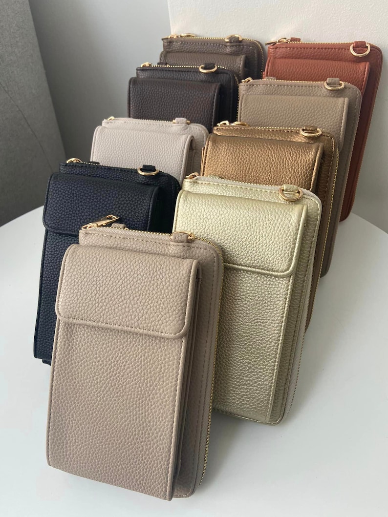 Cell Phone Wallet Momostick Vegan Leather Phone Grip Wallet (Green