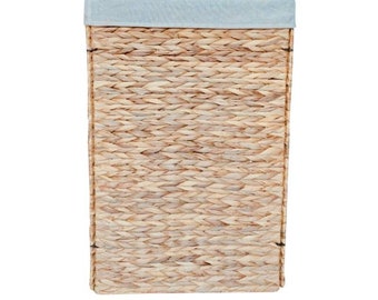 ANBEZT - The Cub B Foldable rectangular clothing basket in natural fiber with a closed lid | 70-litre | capacity Height 60 cm