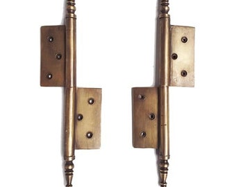 23cm Lot of 2 pcs Large Lift Off Door Box Hinges Pin Vintage Style Solid cast Antique Brass