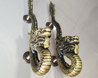 Culture Cross Brass Dragon 5.5 Inch Door Pull Cabinet Handle Antique Artistic Hardware Home Decor Culture Cross Brass Dragon 5.5 Inch Door Pull Cabinet Handle Antique Artistic Hardware Home Decor