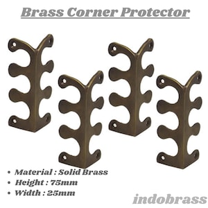 Metal Corner Guard，glrovazas Box Corner Protectors 4Pcs Metal Decorative  Corner Guard Edge Safety Guard Cabinet Metal Corner Bumpers for Case Wooden