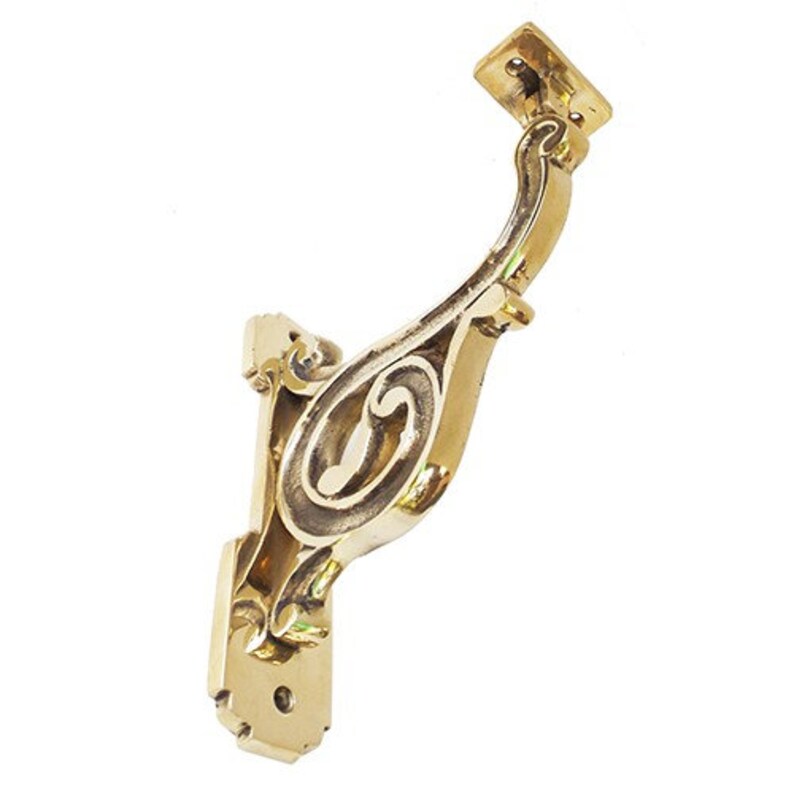 7 Stair Rail Bracket Antique Polished Brass Finishing Etsy