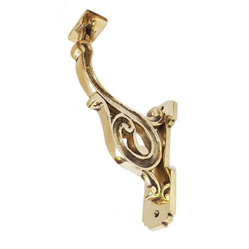 7 Stair Rail Bracket Antique Polished Brass Finishing Etsy