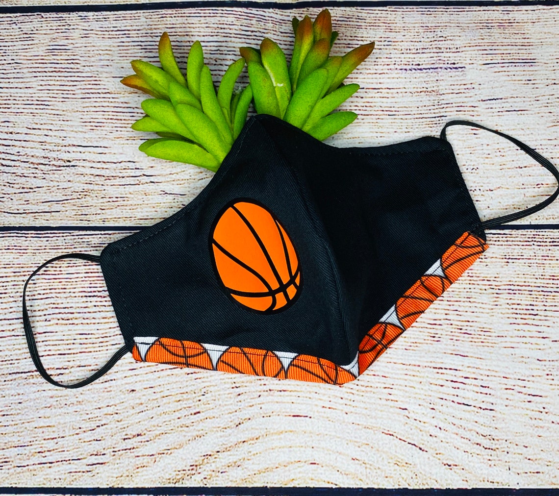 Boys Facemask Basketball design Kids face Mask Etsy